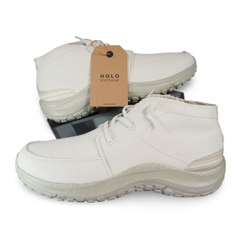 Holo‎ Footwear Eco Athena Chukka Boots Men's 10 Whisper White Cotton HM123580